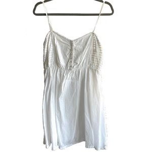 BILLABONG White Cotton Linen Sundress w. Empire Waist Size Medium